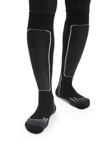 Black Icebreaker Merino Ski+ Light Over the Calf Women's Socks | AU 1439UZGT